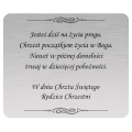 Tabliczka grawerunek 6 cm  x5 cm Jesteś dziś.... Rodzice Chrzestni.jpg