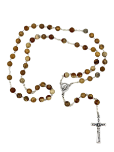 Różaniec z kamienia paciorki 6 mm jaspis