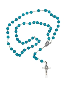 Różaniec z kamienia 8 mm turkus