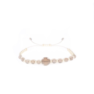 Bransoletka dziesiątek różańca kamień naturalny 4 mm