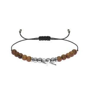 Bransoletka dziesiątek różańca 6 mm drewniany