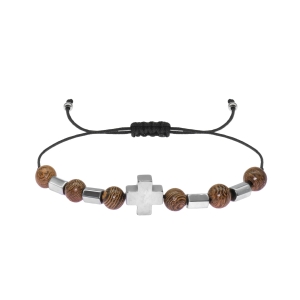 Bransoletka dziesiątek różańca drewniana 6 mm