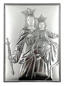 Obrazek srebrny Matka Boża Wspomożycielka wiernych 13 cm x 18 cm