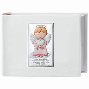 Album na zdjęcia Chrzest Święty aniołek różowy 15 cm x 20 cm