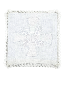 Bielizna kielichowa len IHS krzyż