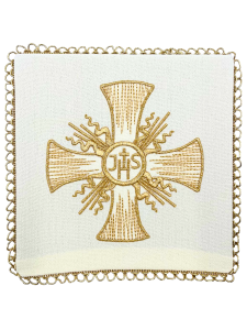 Palka na kielich biała IHS krzyż