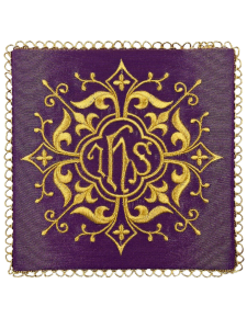 Palka na kielich fioletowa IHS kwadrat 