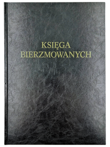 Księga Bierzmowanych w skórzanej oprawie czarna 