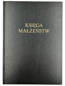 Księga małżeństw w skórzanej oprawie czarna A4