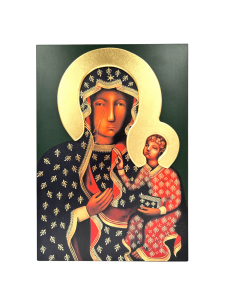 Ikona Matka Boża Częstochowska złocona 22x33cm