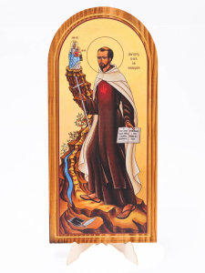 Święty Jan od Krzyża obraz na desce półokrągły 20 cm