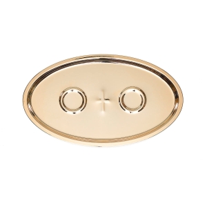 Tacka na obrączki z wgłębieniami pozłacana 23 cm x 14 cm