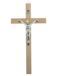 Krzyż drewniany jasny do zawieszenia 20 cm