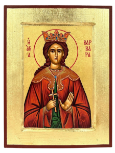 Ikona święta Barbara 18 cm x 23,5 cm