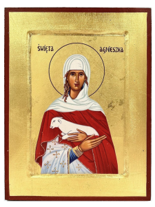 Ikona święta Agnieszka 18 cm x 23,5 cm 