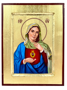Ikona Serce Maryi 18 cm x 23,5 cm