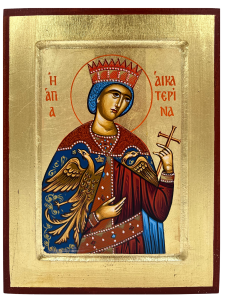 Ikona święta Katarzyna 18 cm x 23,5 cm