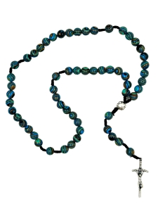 Różaniec sznurkowy z kamienia 8 mm howlit afrykański