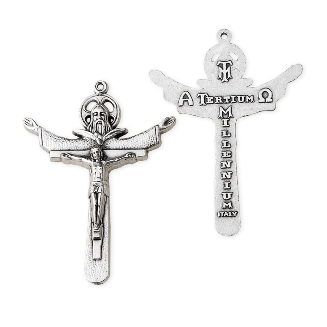 Krzyżyk Trójca Święta 5,5 cm metalowy