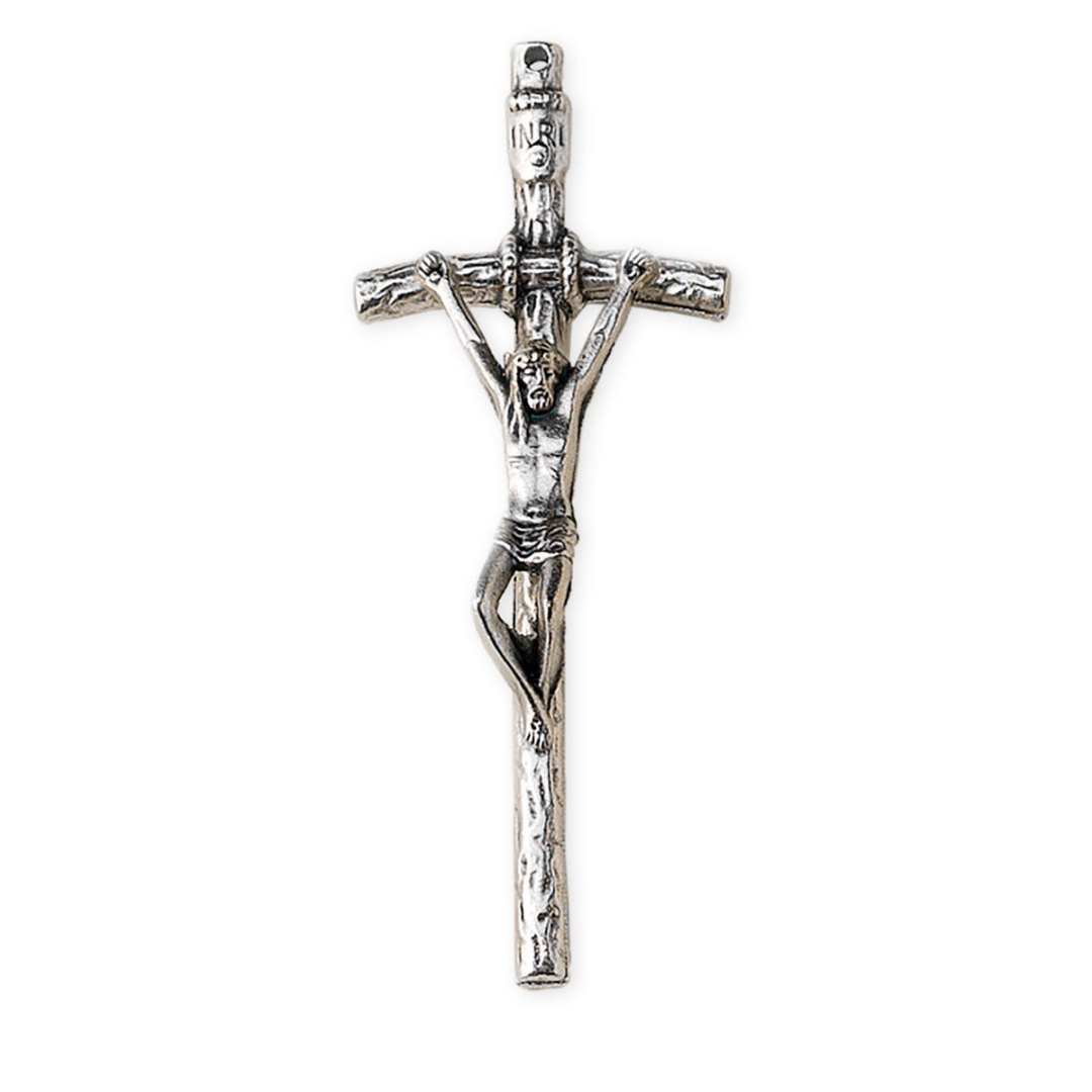 Krzyżyk metalowy papieski 4,2 cm 