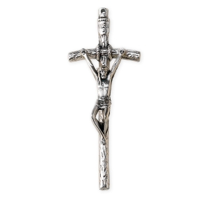 Krzyżyk metalowy papieski 4,2 cm 