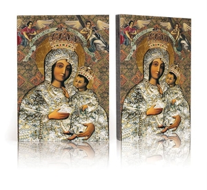 Ikona średnia Matka Boża Gietrzwałdzka 17 cm x 23 cm 