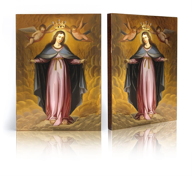 Ikona średnia Matka Boża Łaskawa 17 cm x 23 cm