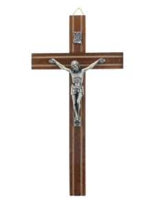 Krzyż drewniany ciemny 16 cm