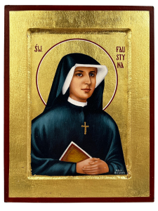 Ikona święta Faustyna 18 cm x 23,5 cm