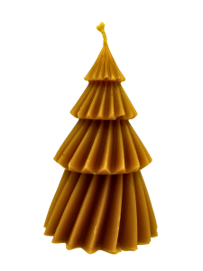 Świeca 100% wosk choinka stożek paski 150 g