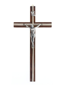 Krzyż drewniany ciemny 27 cm