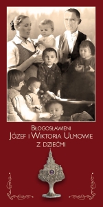 Rodzina Ulmów obraz z zawieszką 15 cm x 30 cm 