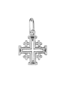 Krzyżyk srebrny jerozolimski 1,5 cm