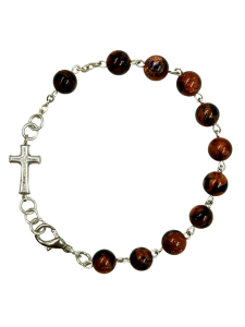 Bransoletka z kamienia różaniec dziesiątka Piasek Pustyni + Noc Kairu 21 cm