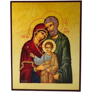 Ikona Święta Rodzina 14x18 cm szkło