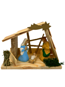 Szopka bożonarodzeniowa Święta Rodzina snopek 16 cm x 7 cm x 12 cm