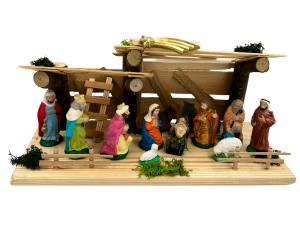 Szopka bożonarodzeniowa duża 40 cm x 17 cm x 20 cm