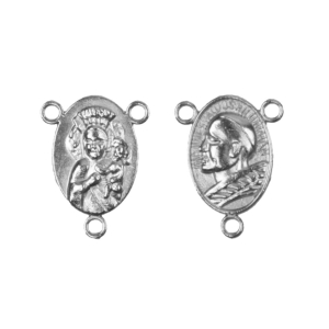 Łącznik różańca odlew Matka Boża Częstochowska i Jan Paweł II 20 szt.