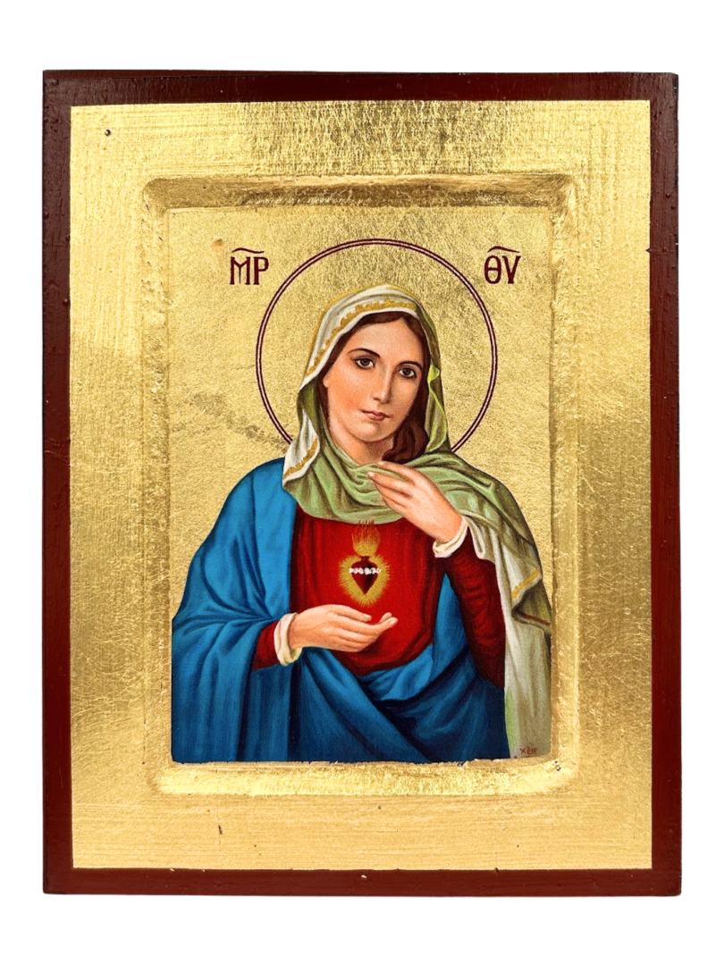 Ikona Serce Maryi 14 cm x 18 cm