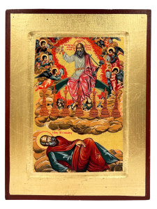 Ikona swięty Jan Objawienie na wyspie Patmos 18 cm x 23,5 cm