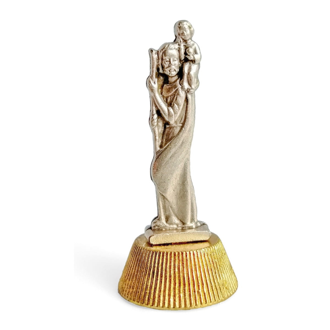 Figurka metalowa przylepiec święty Krzysztof 6 cm