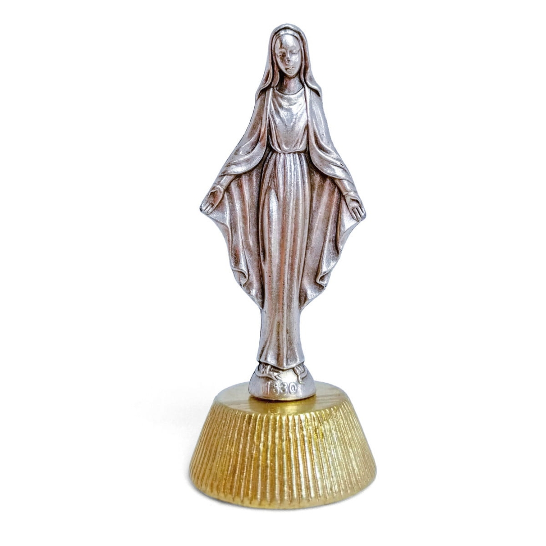 Figurka metalowa przylepiec Matka Boża Niepokalana 6 cm