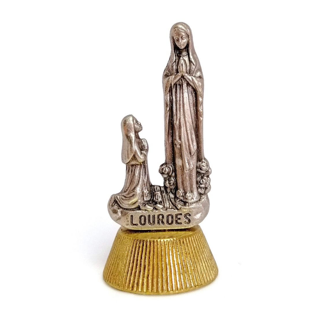 Figurka metalowa przylepiec Madonna z Lourdes 5 cm