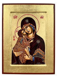 Ikona Matka Boża Czuła Eleusa przytulająca 18 cm x 23,5 cm