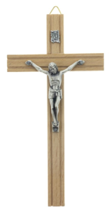 Krzyż drewniany 16cm jasny
