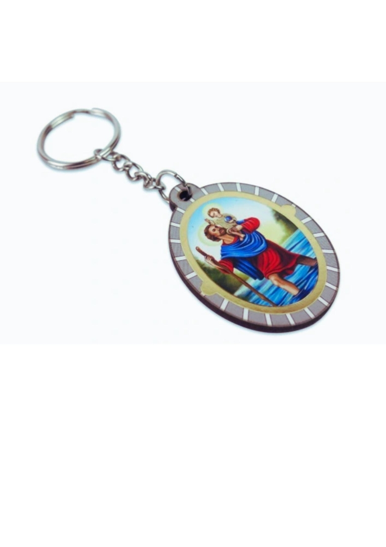 Brelok drewniany św. Krzysztof