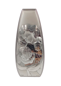 Obrazek srebrny Chrzest aniołek latarenka 23,5 cm 