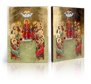 Ikona Zesłanie Ducha Świętego Pamiątka Bierzmowania 10x12cm 