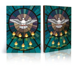 Ikona Duch Święty Pamiątka Bierzmowania 10,5x14cm 