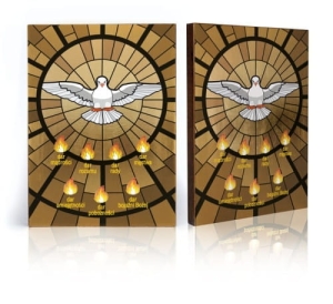 Ikona Duch Święty Pamiątka Bierzmowania 10,5x14cm 